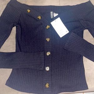 H&M black dressy long sleeve